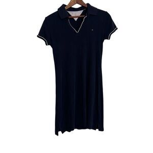 Tommy Hilfiger Casual Polo Shirt Dress Navy Size XS
